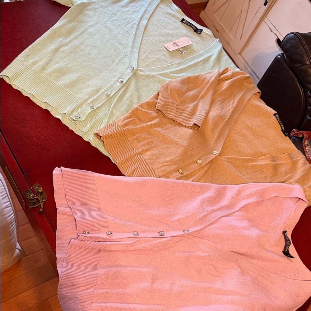 (3) NY&Co Short-Sleeve Cardigans Size XL